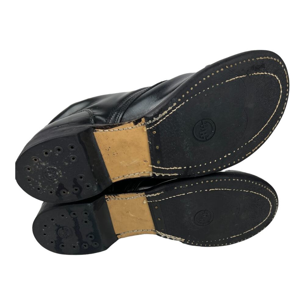 HH Brand Double H 975 Military Combat Jump Boots Cap Toe Upper Leather USA 9 1/2 - Picture 6 of 12